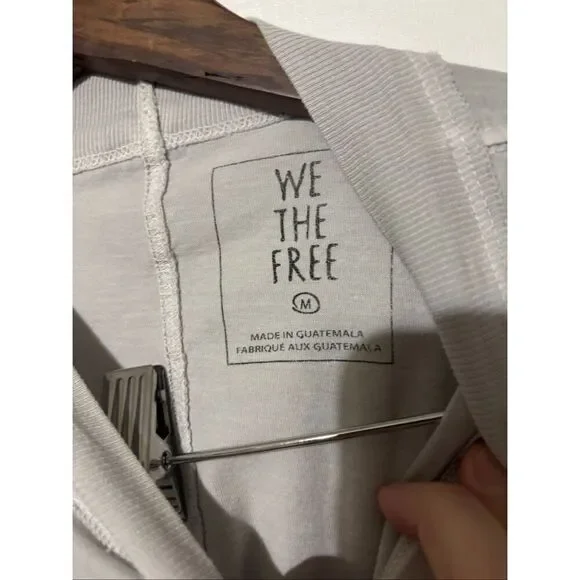 Free People Women’s Size Medium Gray Long Sleeve Free Tunic Oversized Shirt - Picture 3 of 4